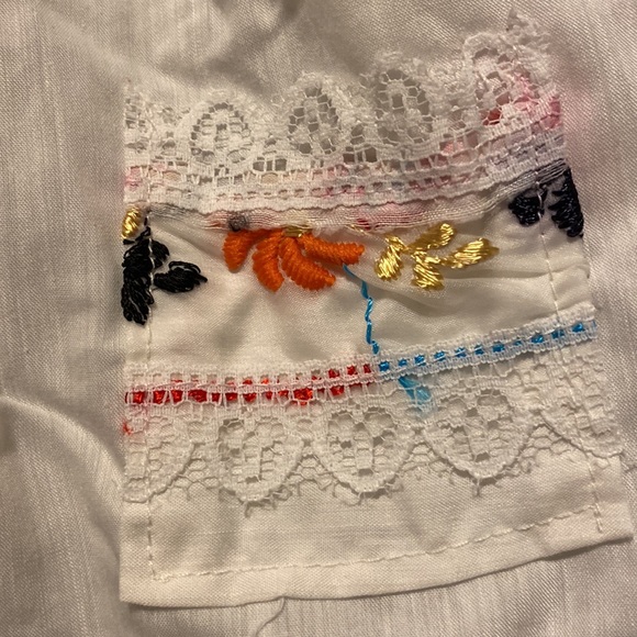 Handmade little girls white flower dress - Picture 3 of 8